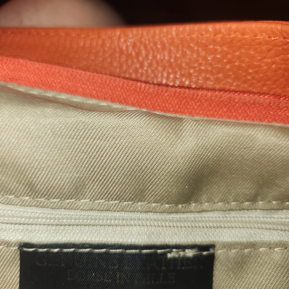 Borse In Pelle Genuine Leather Made In Italy Chic‎ Orange Shoulder Bag main image 3